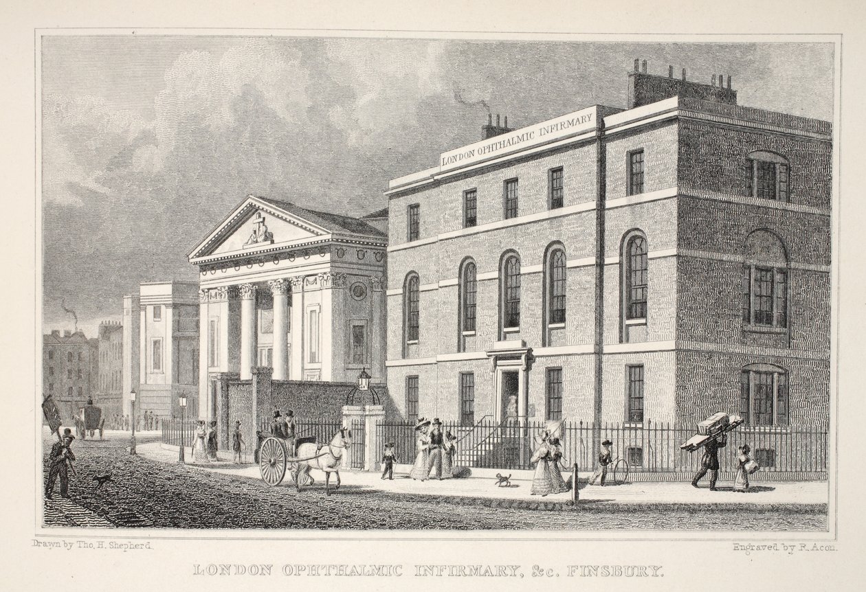 London Ophthalmic Infirmary atd. Finsbury, z hospody 
