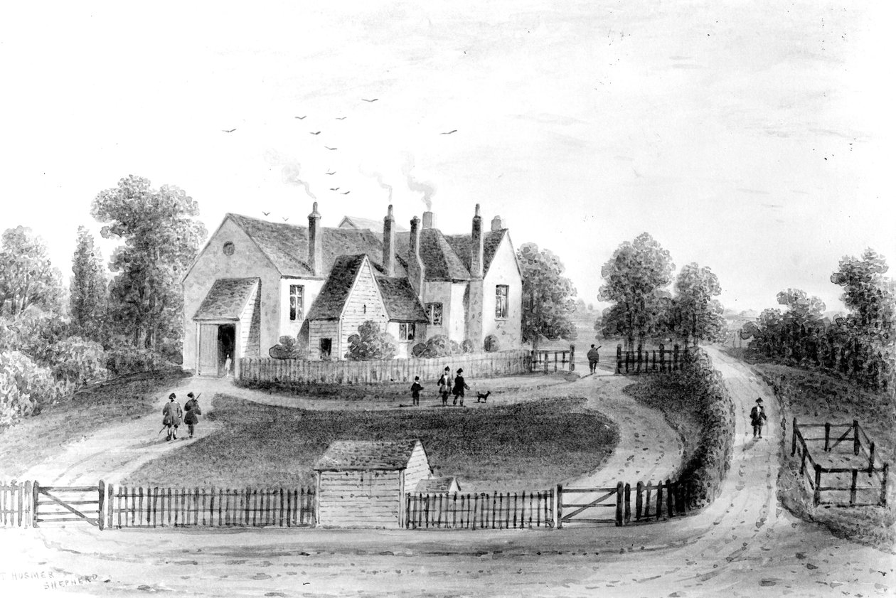 Hodovní dům primátora, Oxford Road, cca 1840 (nákres) od Thomas Hosmer Shepherd