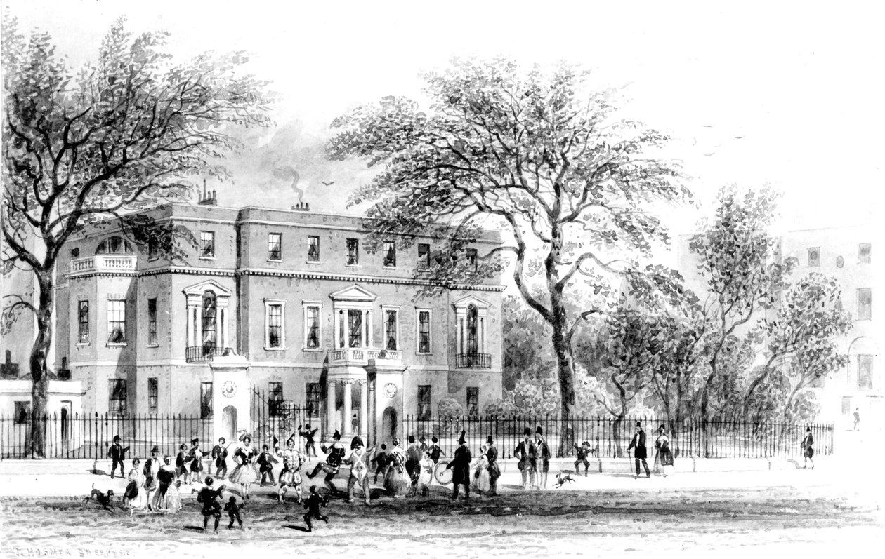 Dům paní Montaguové, Portman Square od Thomas Hosmer Shepherd