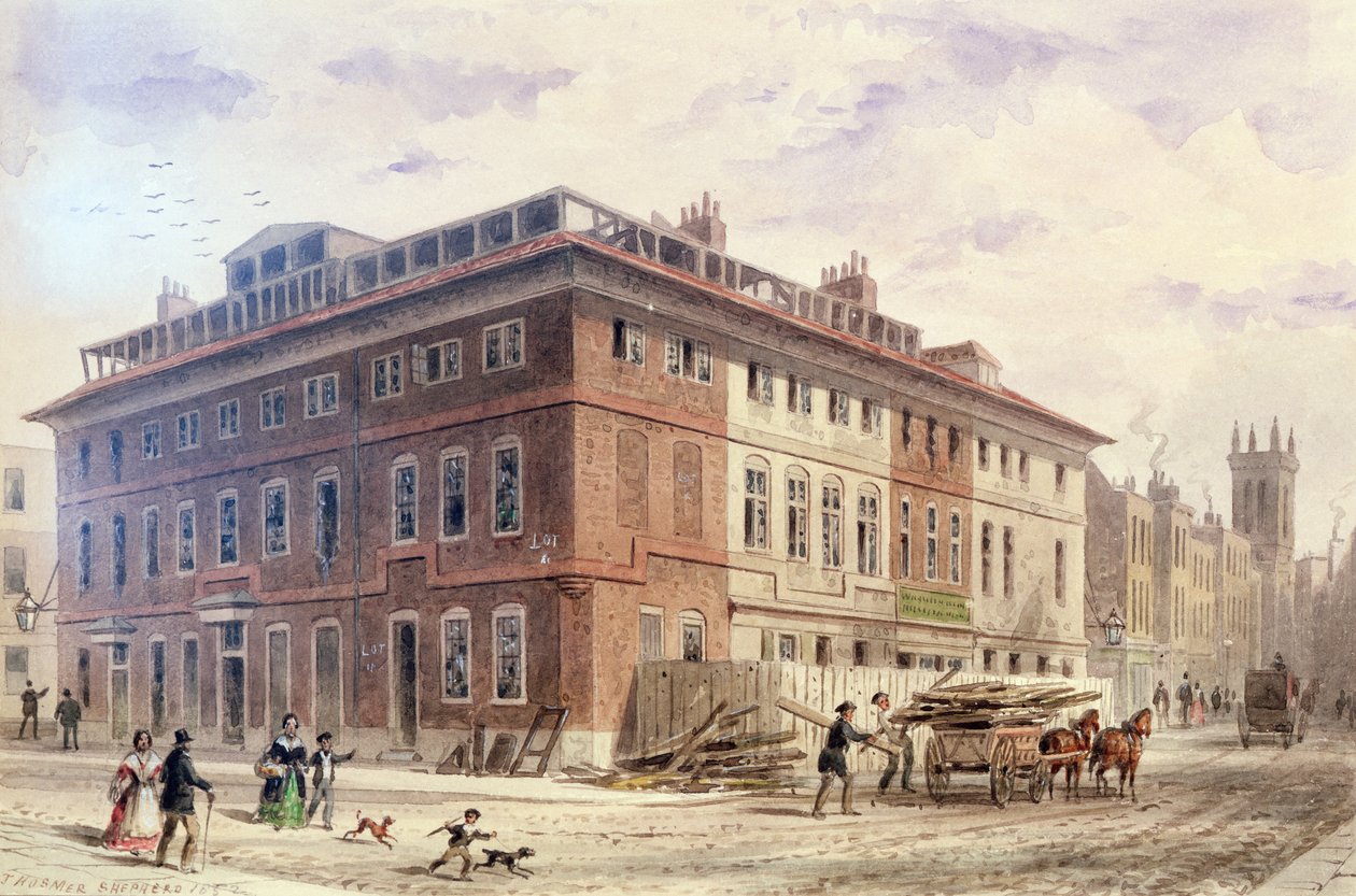 Old House in New Street Square, South East Front od Thomas Hosmer Shepherd