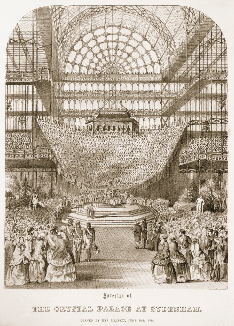 Otevření Crystal Palace v Sydenhamu královnou Viktorií 10. června 1854. od Thomas Hosmer Shepherd