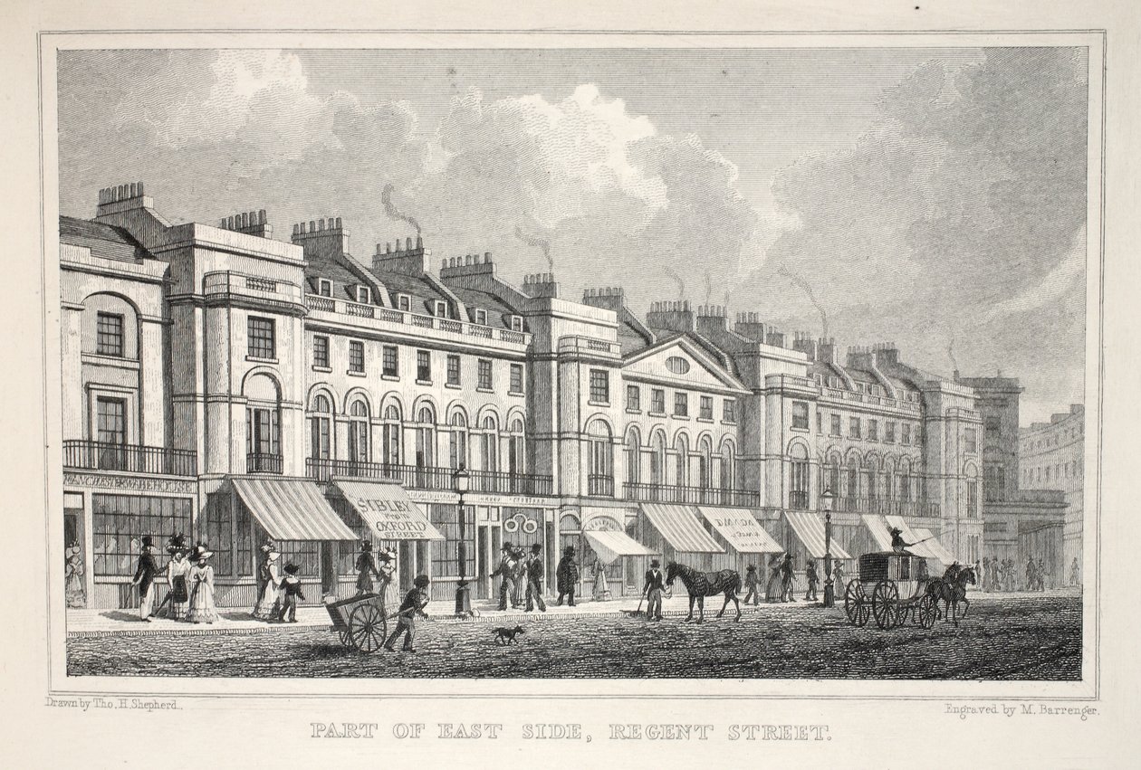 Část East Side, Regent Street, z hospody 