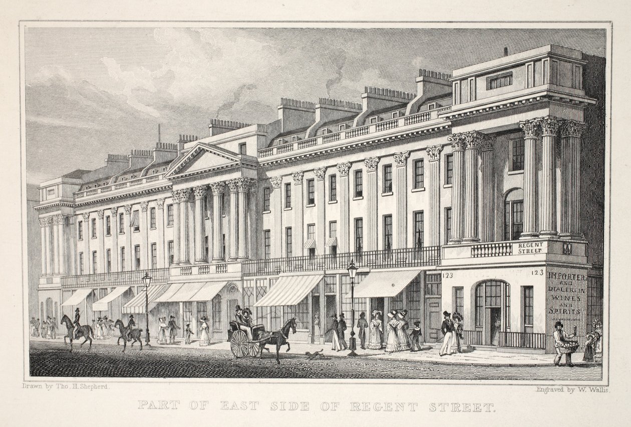 Část East Side of Regent Street, z hospody 