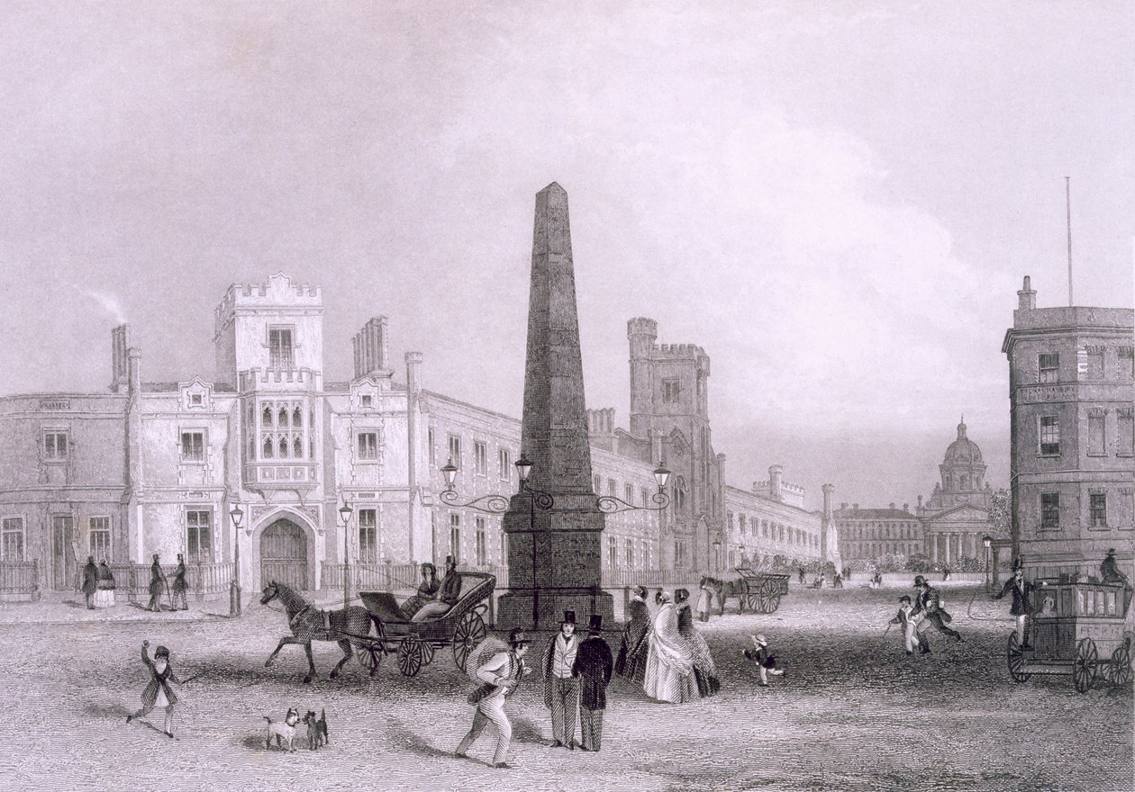 Škola pro chudé slepce a Betlémská nemocnice, c1851-55. od Thomas Hosmer Shepherd