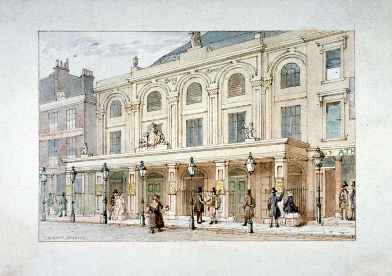 Surrey Theatre a Surrey Coffee House na Blackfriars Road, Southwark, Londýn, c1835 od Thomas Hosmer Shepherd