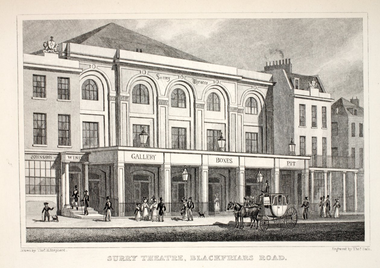 Surry Theatre, Blackfriars Road, z hospody 