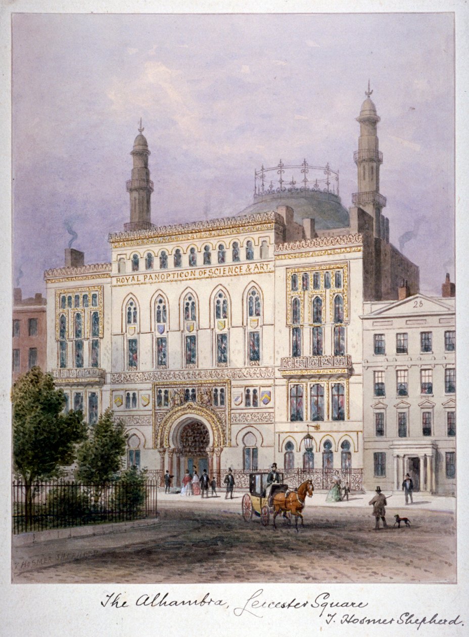 Alhambra, Leicester Square, Westminster, Londýn, c1858 od Thomas Hosmer Shepherd