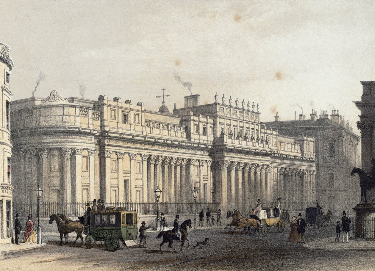Bank of England, ryl Louis-Jules Arnout (1814-68), hospoda. 1854 od E. Gambart und Co. (litografie) od Thomas Hosmer Shepherd