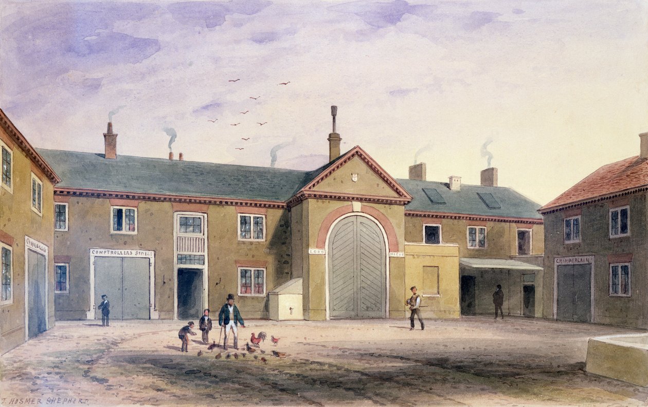 The City Green Yard, 1855 od Thomas Hosmer Shepherd