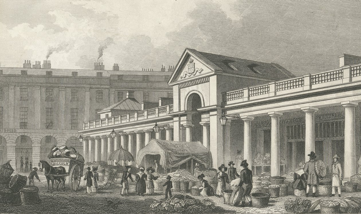 Společnost N.W. fasáda nového trhu Covent Garden, 1827-30 od Thomas Hosmer Shepherd
