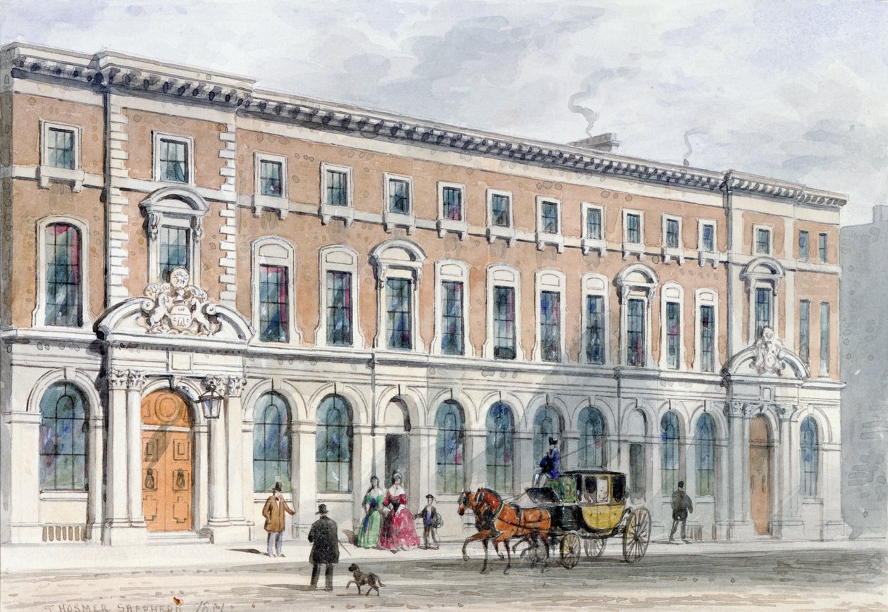 Nová budova Merchant Taylors and Hall, 1853 od Thomas Hosmer Shepherd