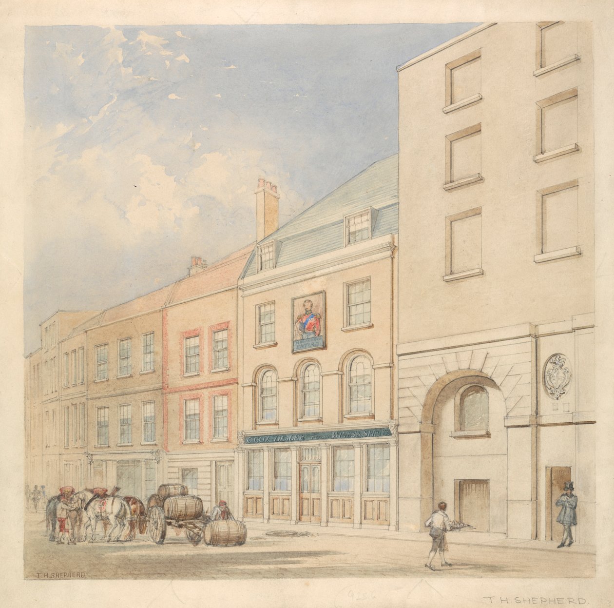 Prince Albert, 11 Coopers Row, berlí bratři a Cooperovy lepené trezory a čajové sklady od Thomas Hosmer Shepherd