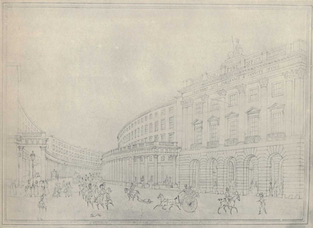Kvadrant, Regent Street, 1822, 1920 od Thomas Hosmer Shepherd