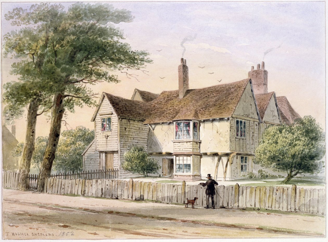 Rectorial House, Newington Butts, 1852 od Thomas Hosmer Shepherd