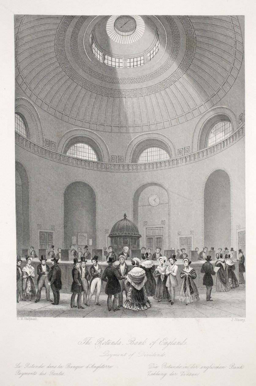 Rotunda v Bank of England, z hospody 