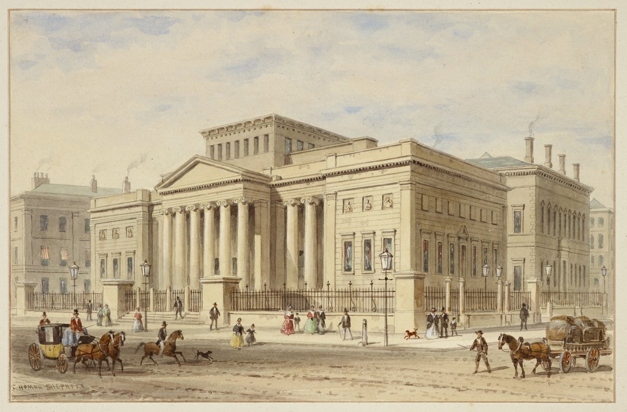 The Royal Manchester Institution, c.1836 (akvarel na papíře) od Thomas Hosmer Shepherd