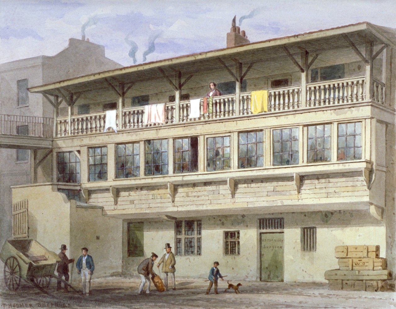 The White Bear Inn na Piccadilly, Westminster, Londýn, 1856 od Thomas Hosmer Shepherd