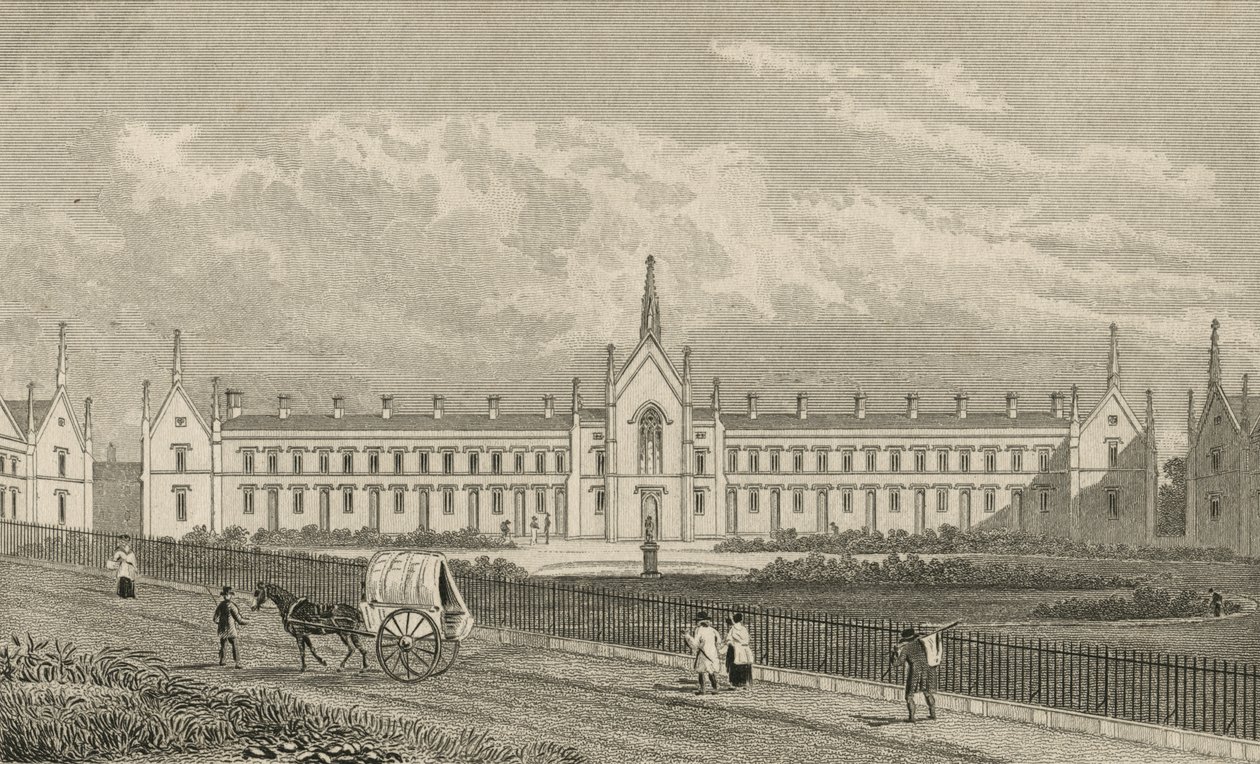 Whittingtons Almshouses Highgate, 1827 od Thomas Hosmer Shepherd