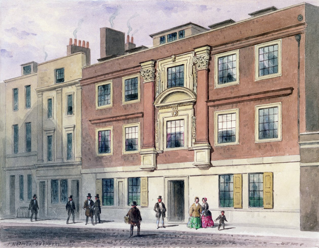 Winchester Street, 1850 od Thomas Hosmer Shepherd