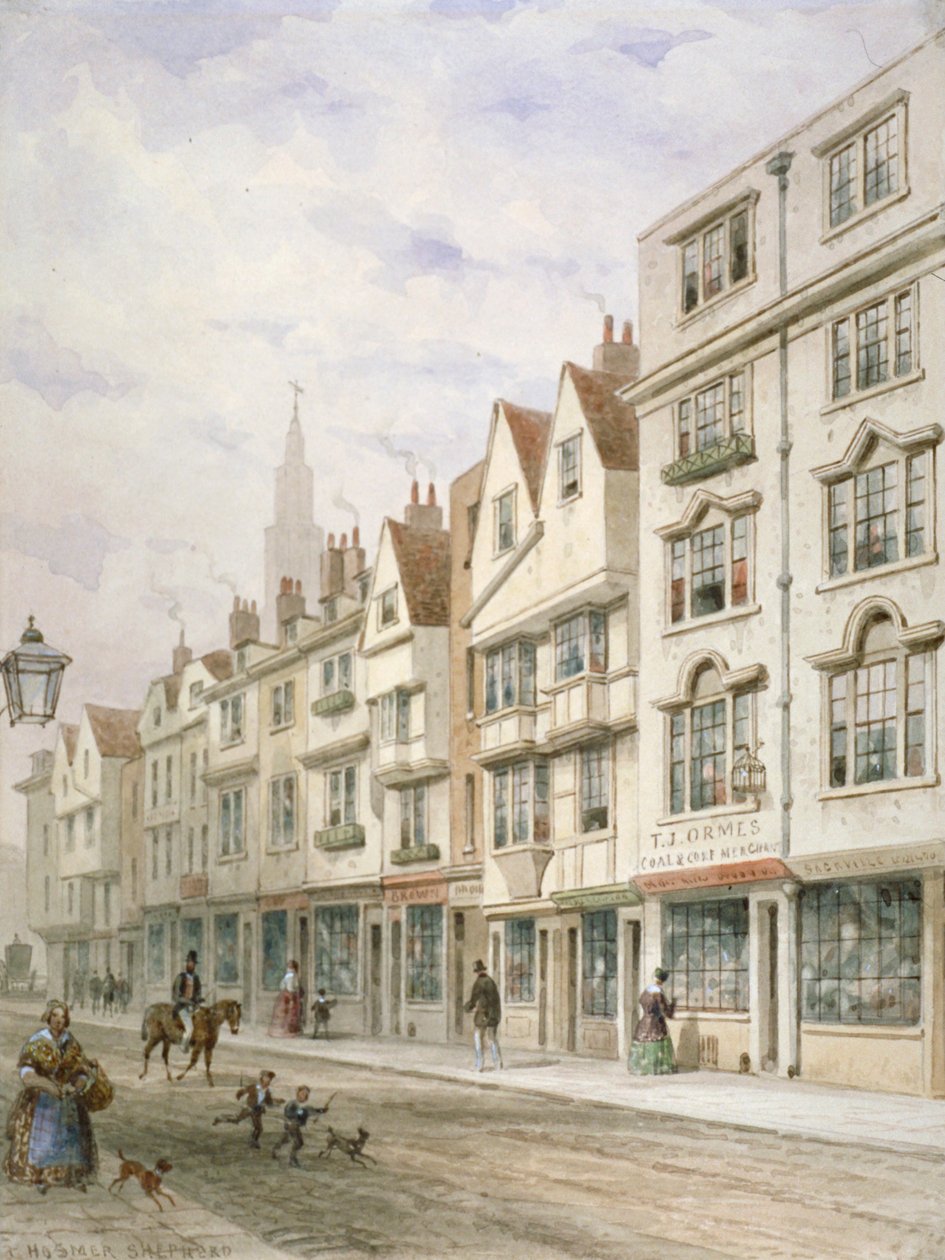 Wych Street, Westminster, Londýn, c1850 od Thomas Hosmer Shepherd