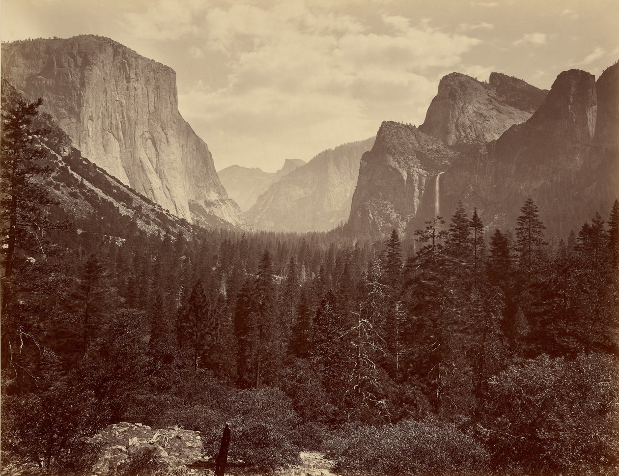 Yo-Semite Valley z Mariposa Trail od Thomas Houseworth and Company