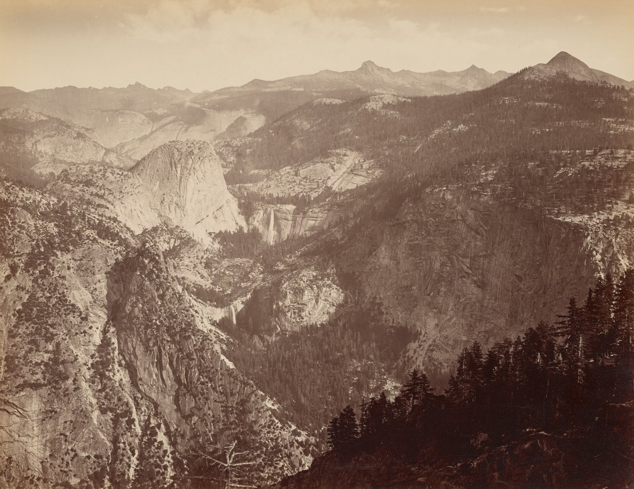[Yosemitské údolí shora] / [Yowiye a Piwyack. Vernal a Nevada Fall. Yosemitské údolí z Glacier Point] / Yosemite Valley From Glacier Point od Thomas Houseworth and Company