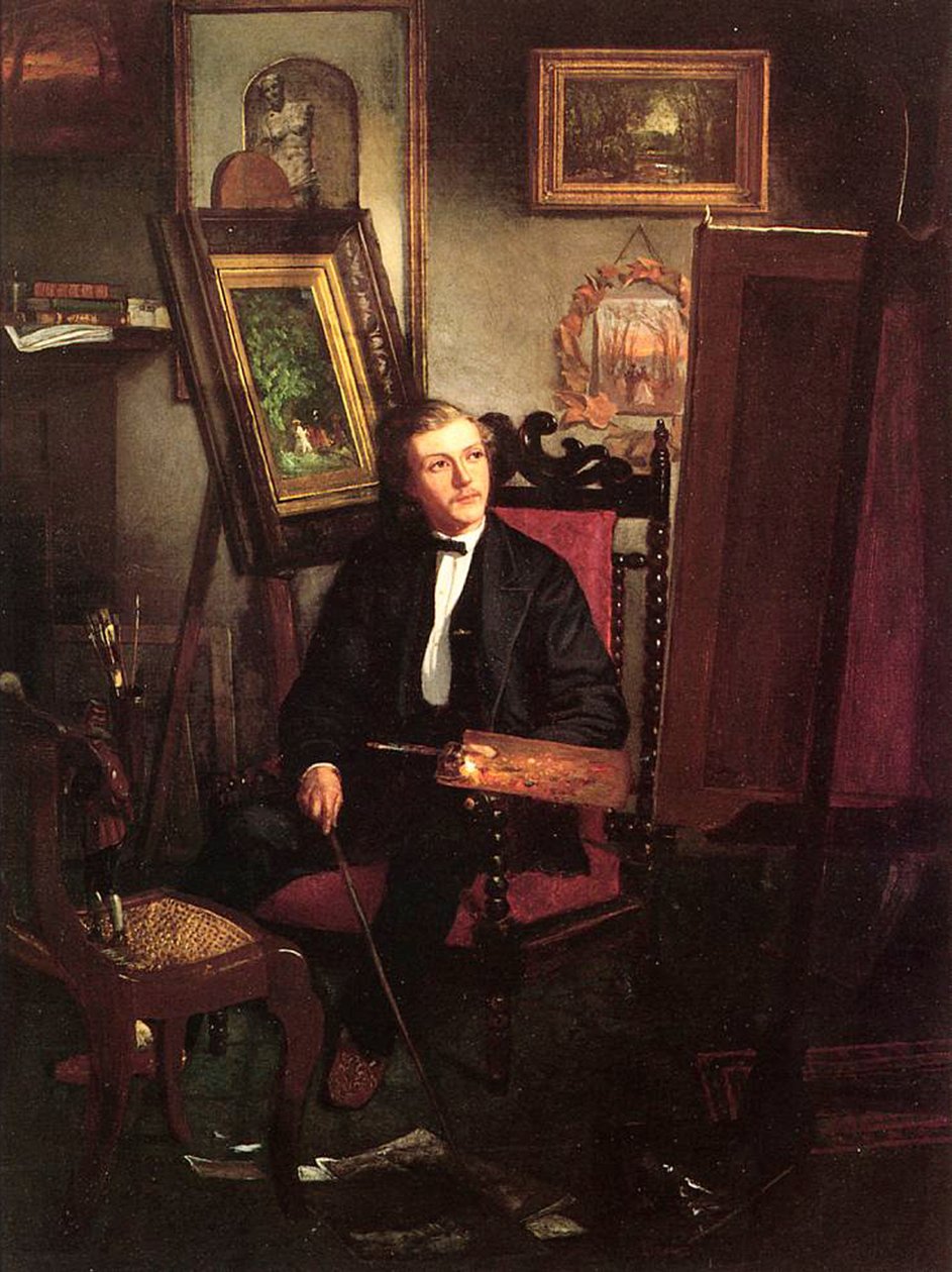 Autoportrét, kolem roku 1870 od Thomas Hovenden