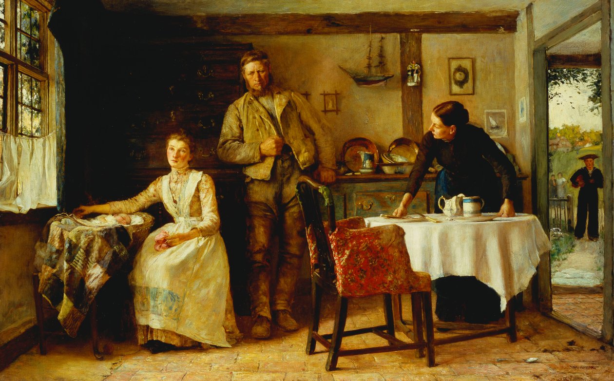 Návrat námořníka, od Thomas Hovenden