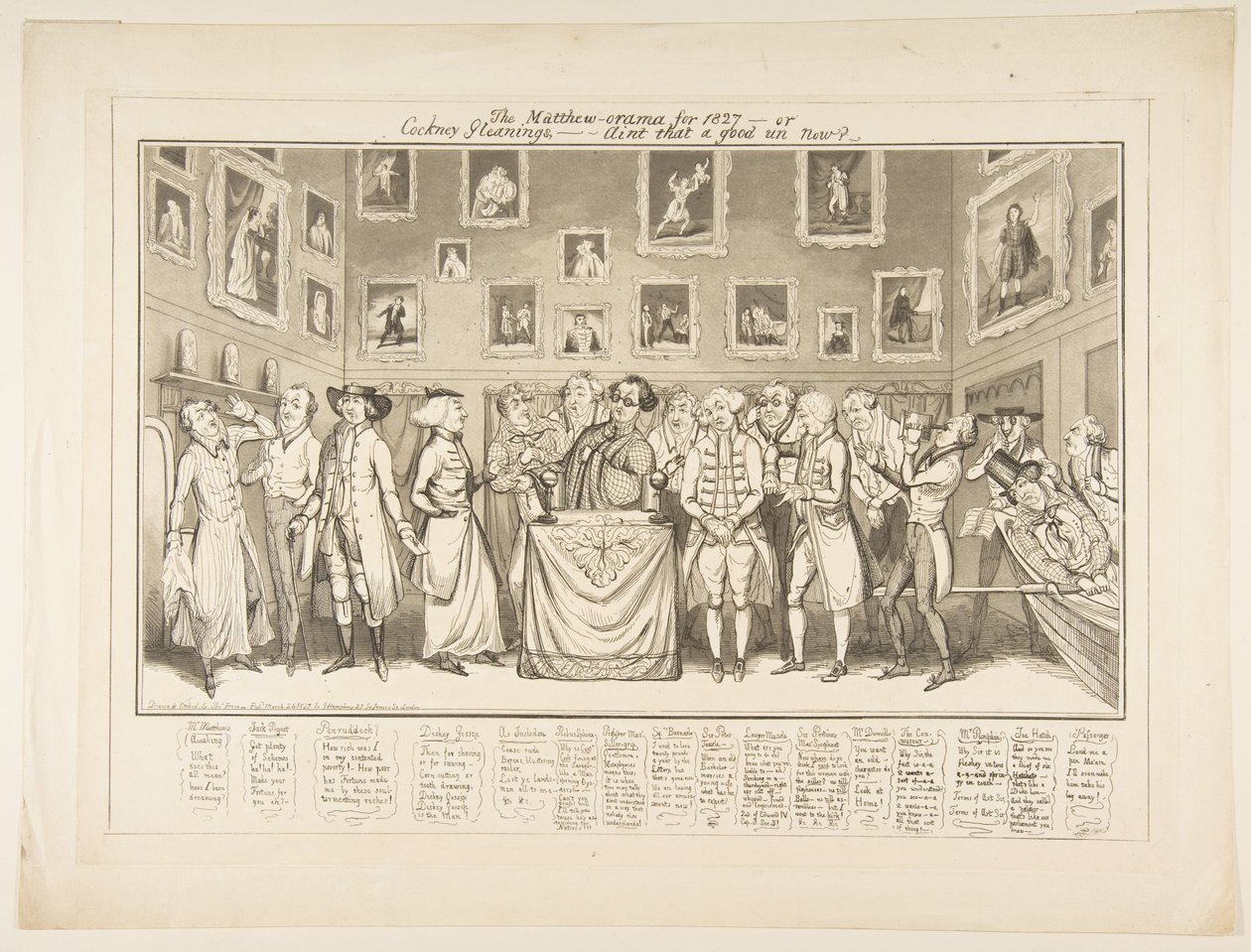 Matoušova orama pro rok 1827 nebo Cockney Gleanings, to není dobré, 26. března 1827. od Thomas Howell Jones