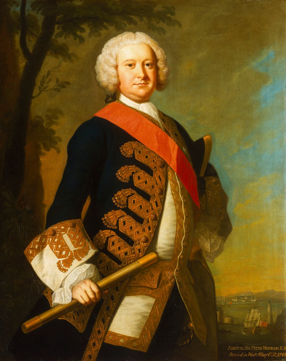 Admirál sir Peter Warren (1703-1752) od Thomas Hudson