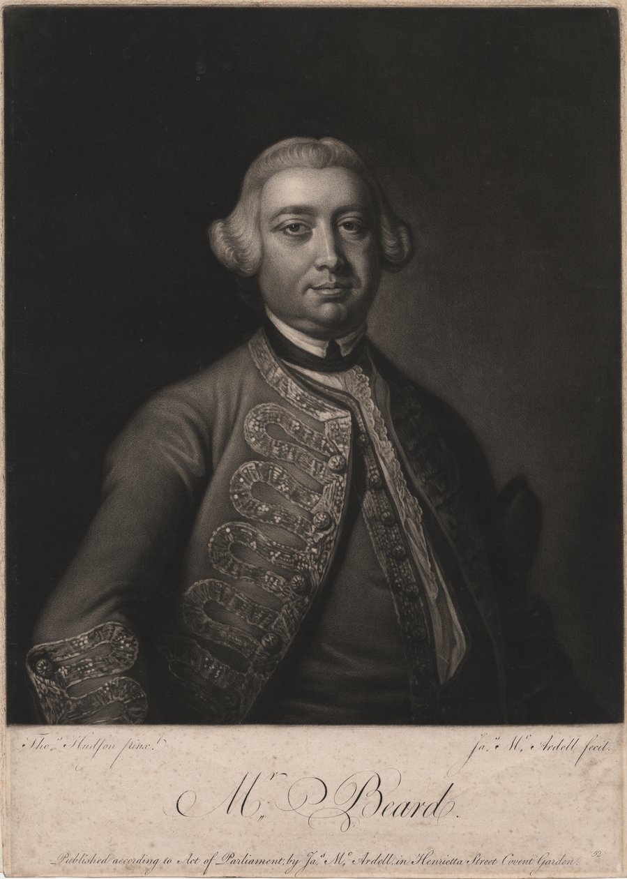 Pan Beard, vyryl James McArdell (asi 1729-65), 1764 (mezzotinta) od Thomas Hudson
