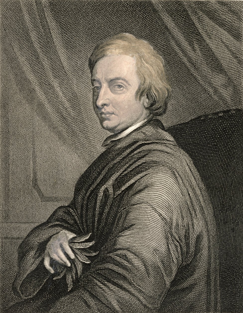 Portrét Johna Drydena (1631-1700) vyrytý Charlesem Edwardem Wagstaffem (nar. 1808) hospoda. od Williama Mackenzieho od Thomas Hudson
