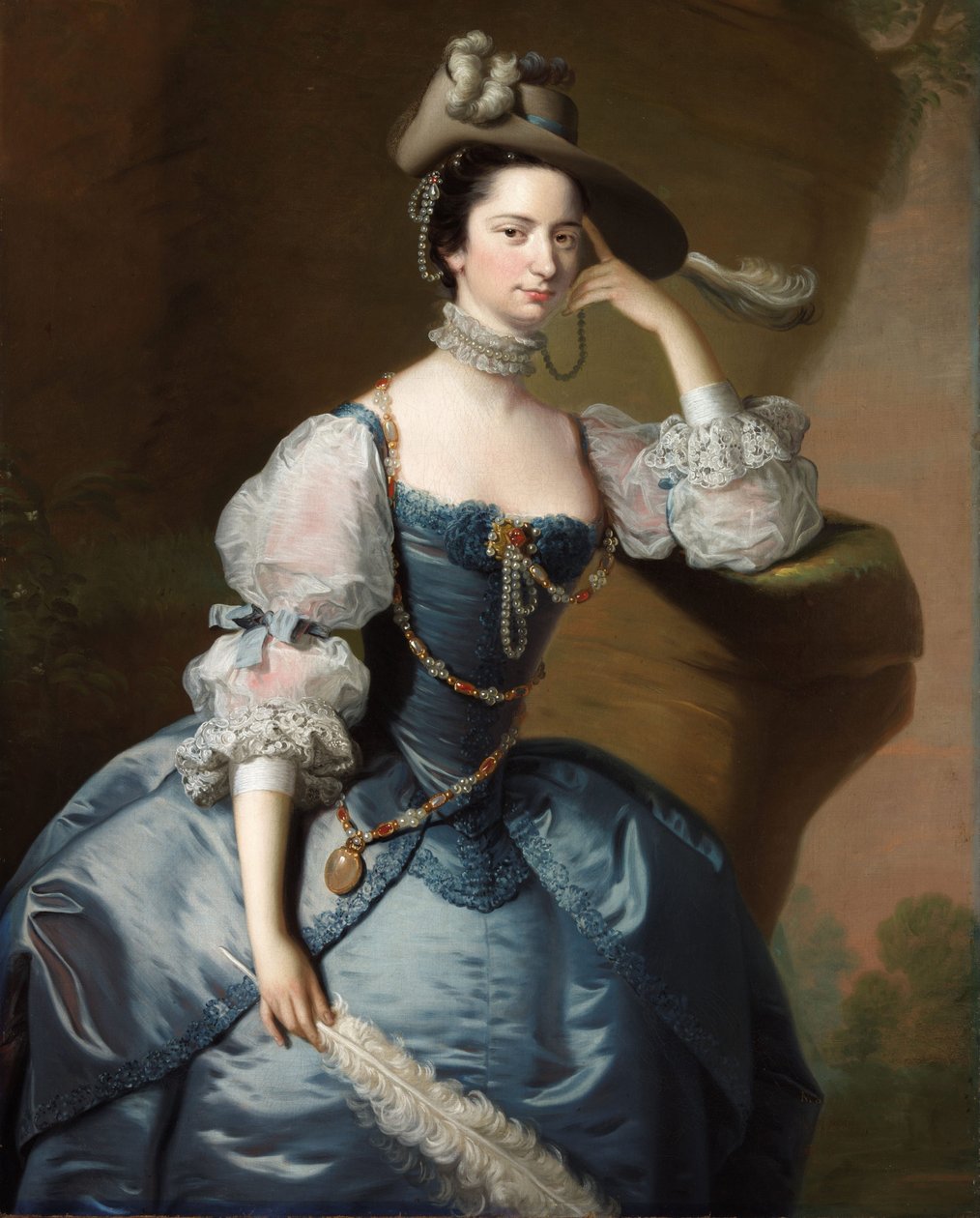 Portrét Margaret, Lady Oxenden, c. 1755 od Thomas Hudson