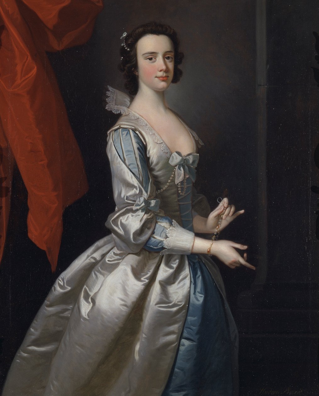 Portrét ženy, pravděpodobně Elizabeth Aislabie, ze Studley Royal, Yorkshire od Thomas Hudson