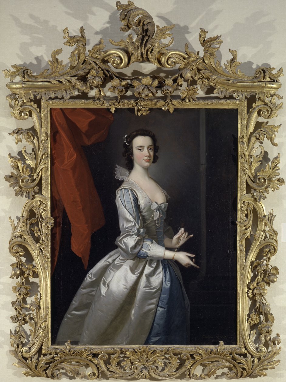 Portrét ženy, pravděpodobně Elizabeth Aislabie, ze Studley Royal, Yorkshire od Thomas Hudson