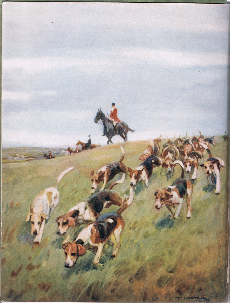 Lov lišek, ilustrace z knihy "Hounds od Thomas Ivester Lloyd