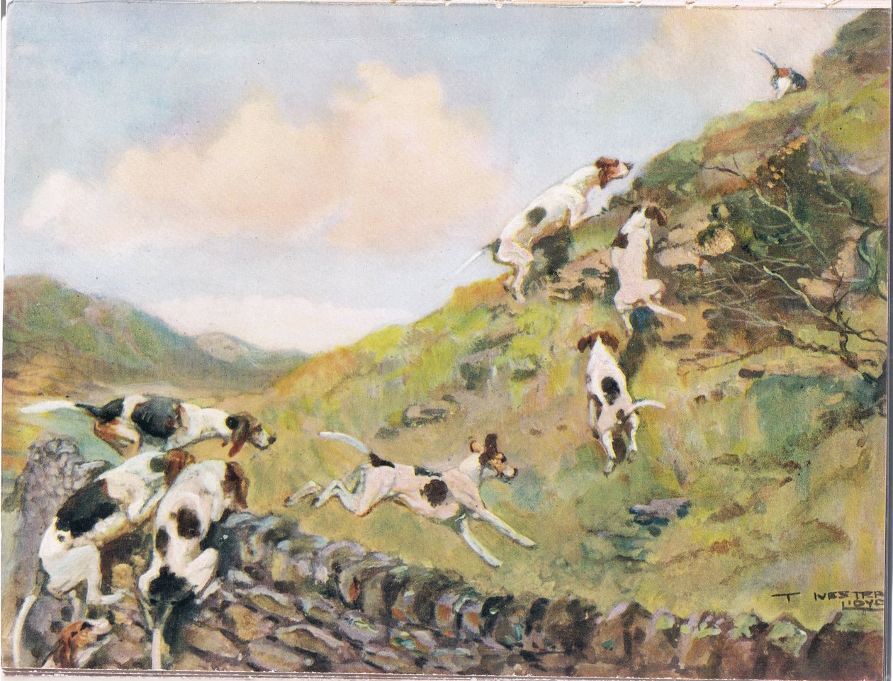 Škrábání přes zeď, ilustrace z 