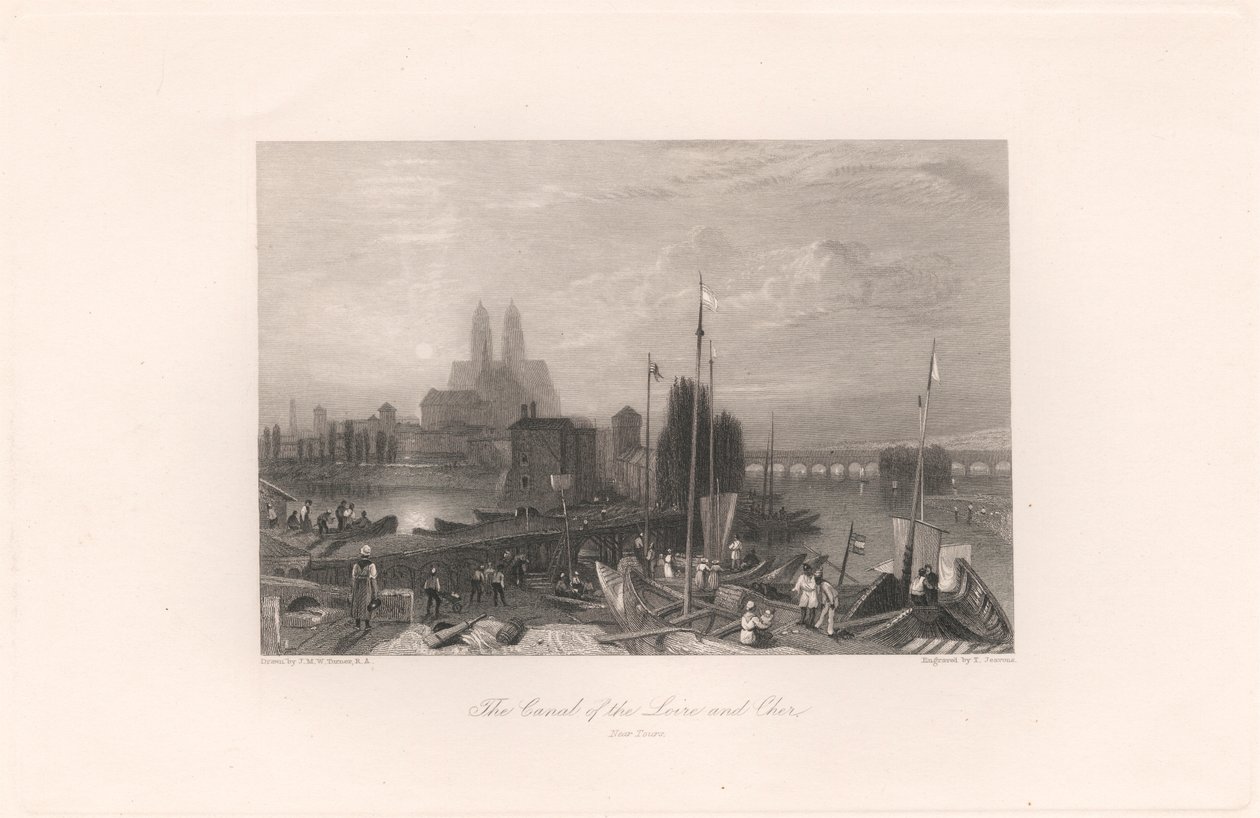 Canal of the Loire and Cher, Near Tours od Thomas Jeavons