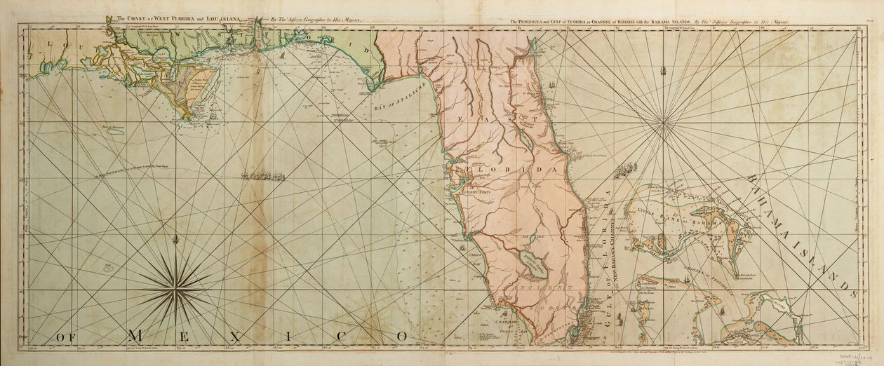 Mapa Floridy od Thomas Jefferys