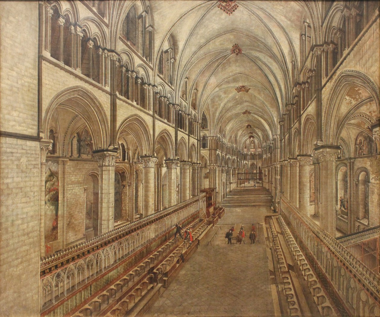 Kvádr katedrály v Canterbury, pohled na východ od Thomas Johnson