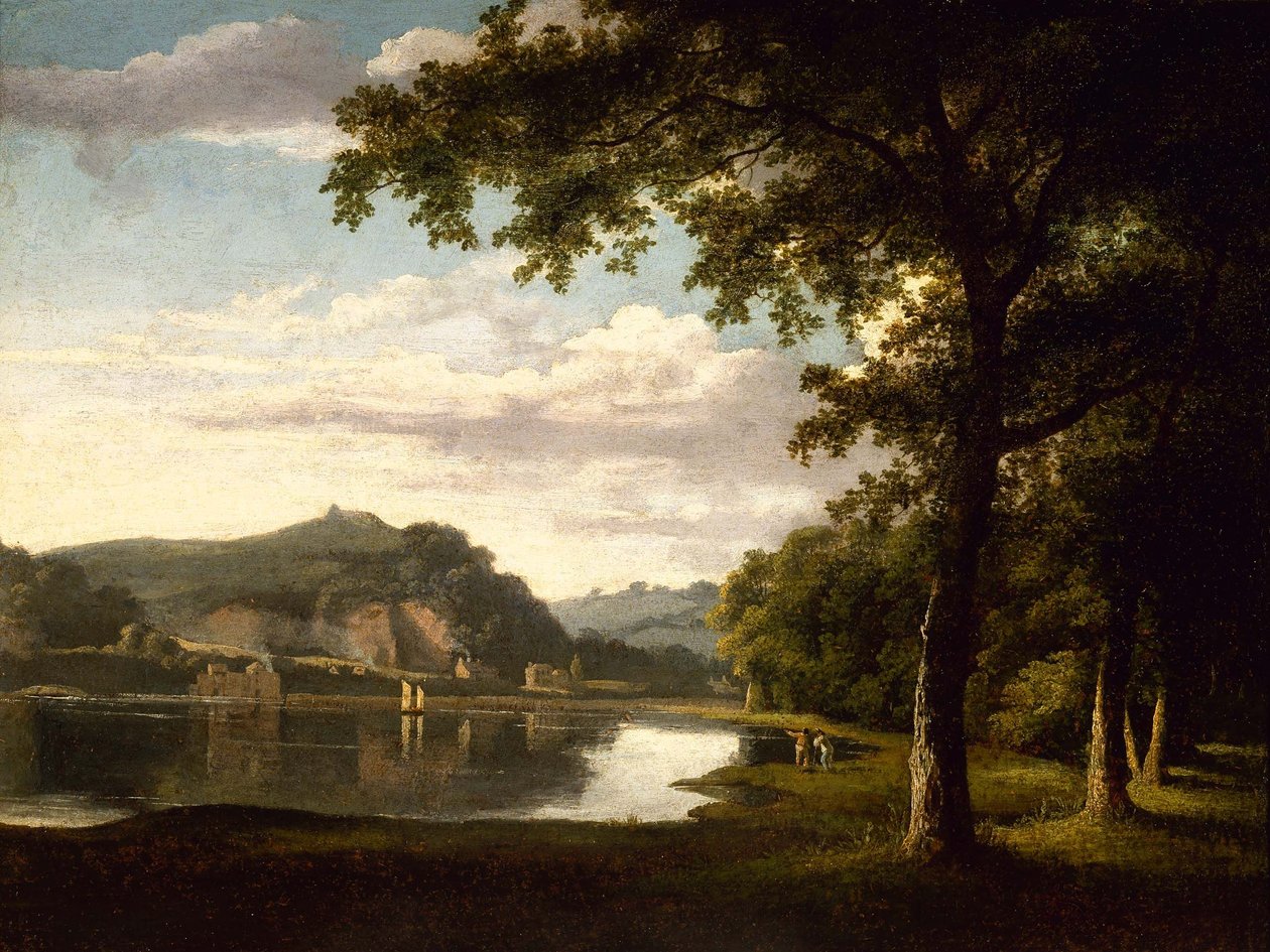 Krajina s výhledem na řeku Wye, Thomas Jones od Thomas Jones