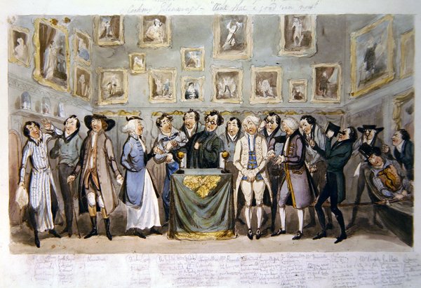 Pan Matthews doma (akvarel a inkoust na papíře) od Thomas Jones