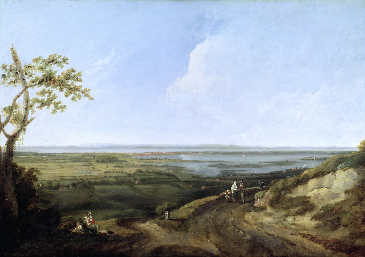 Pohled na Portsmouth z Portsdown Hill od Thomas Jones
