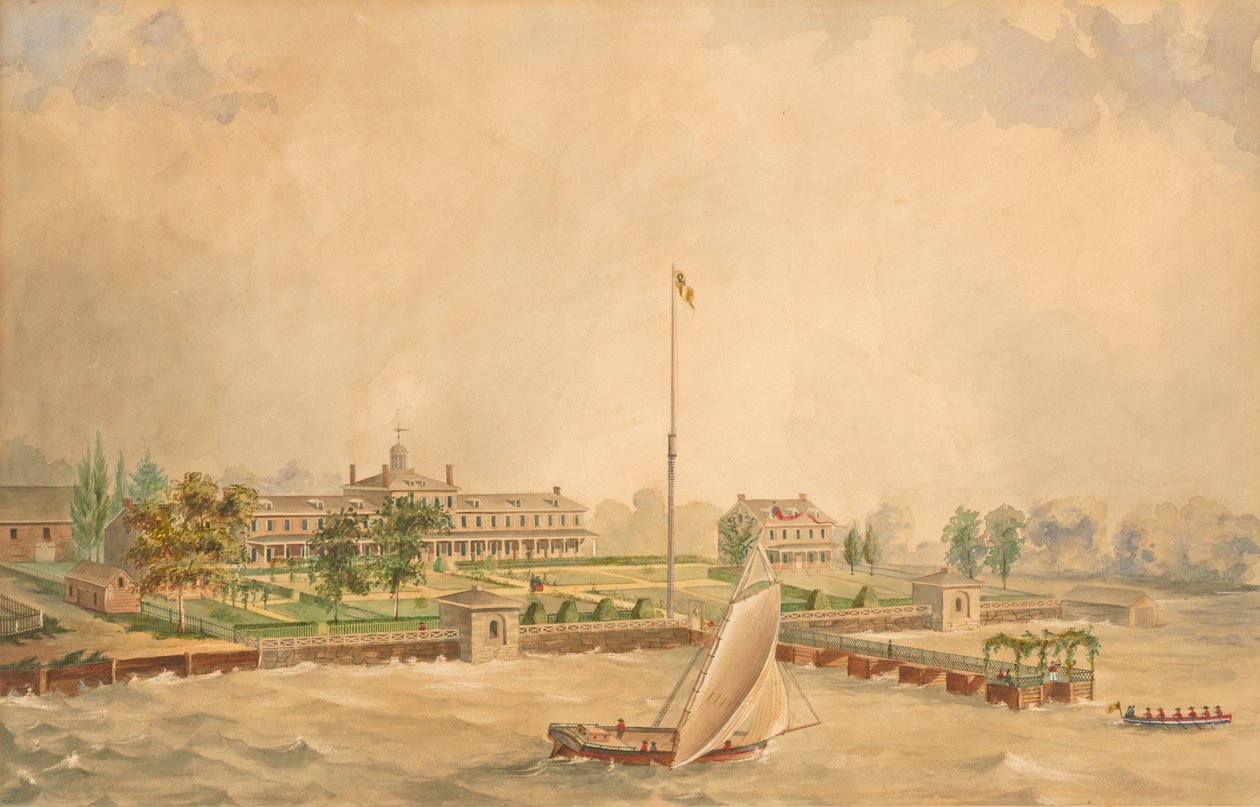 The Lazaretto Quarantine, c.1860 (akvarel na papíře) od Thomas L. Cernea