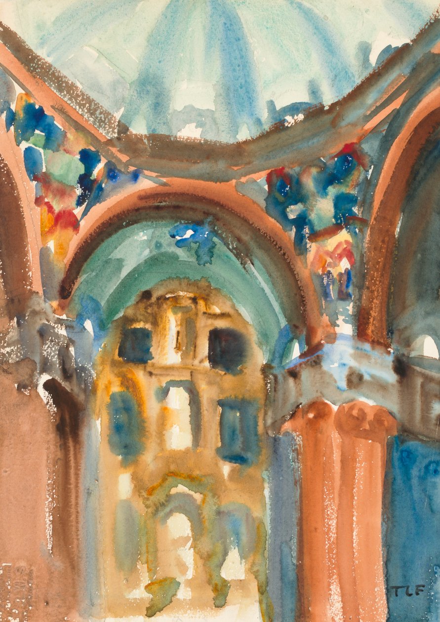 Interiér kostela, cca 30. léta 20. století od Thomas La Farge