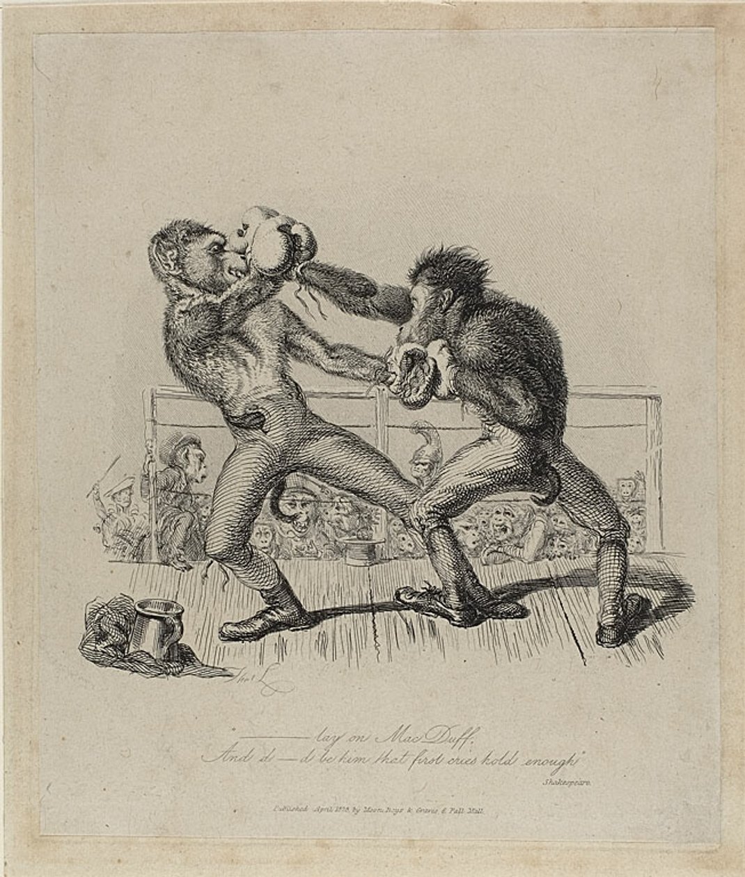Opice Boxing, od Monkey-ana od Thomas Landseer