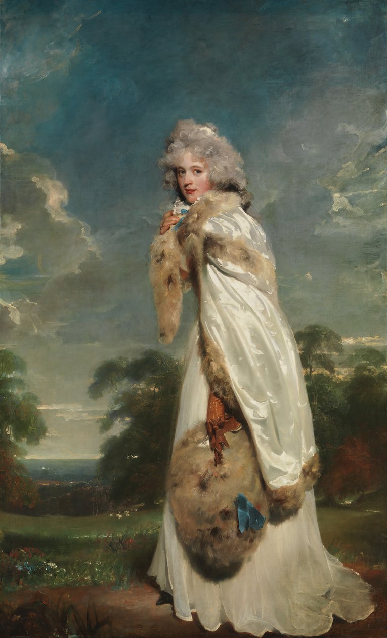 Elizabeth Farren narozená kolem roku 1759, zemřela 1829, pozdější hraběnka z Derby, 1790. od Thomas Lawrence