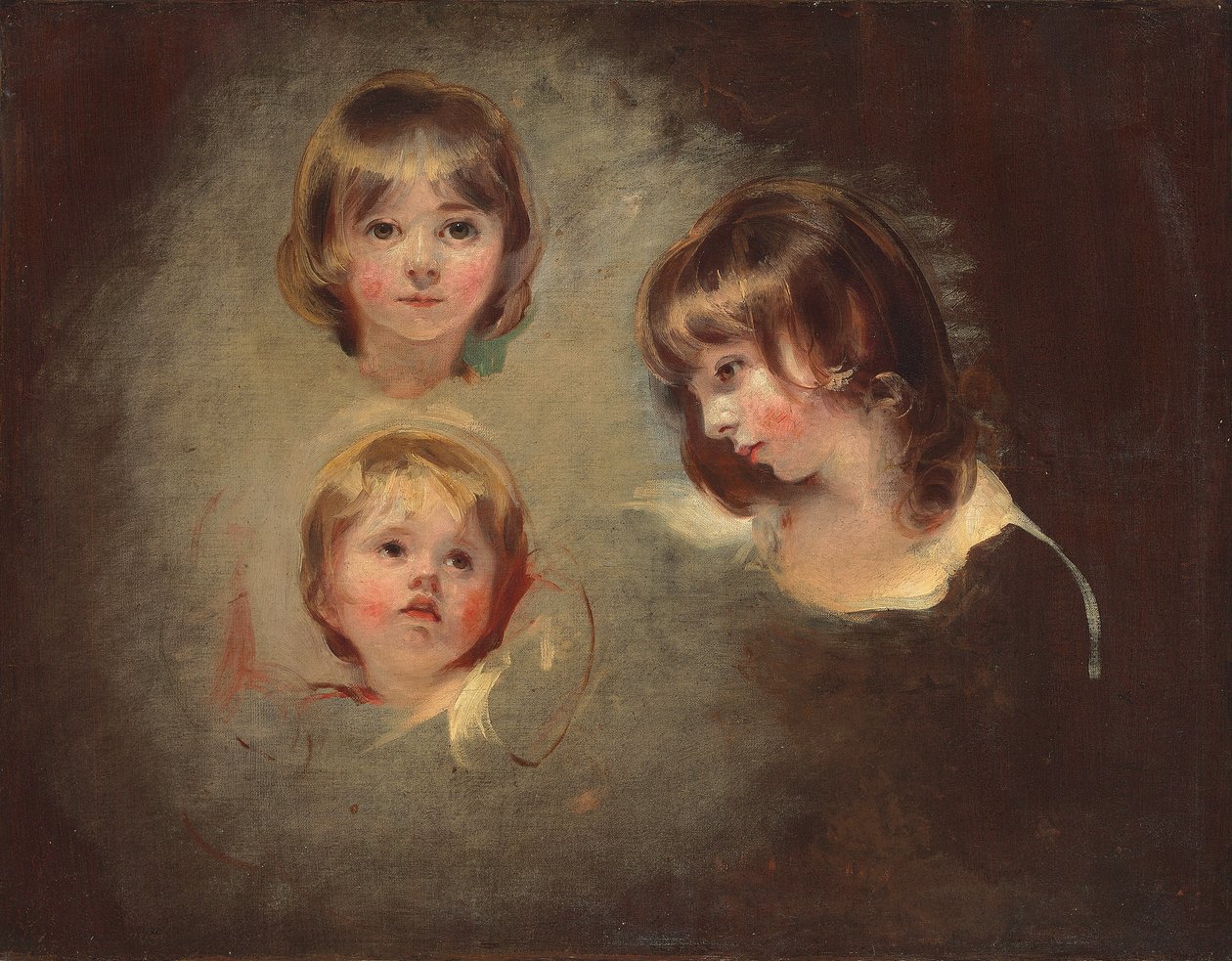 Hlavní studie Emilia Mary, Juliana a Maria Boucherett (olej na plátně) od Thomas Lawrence