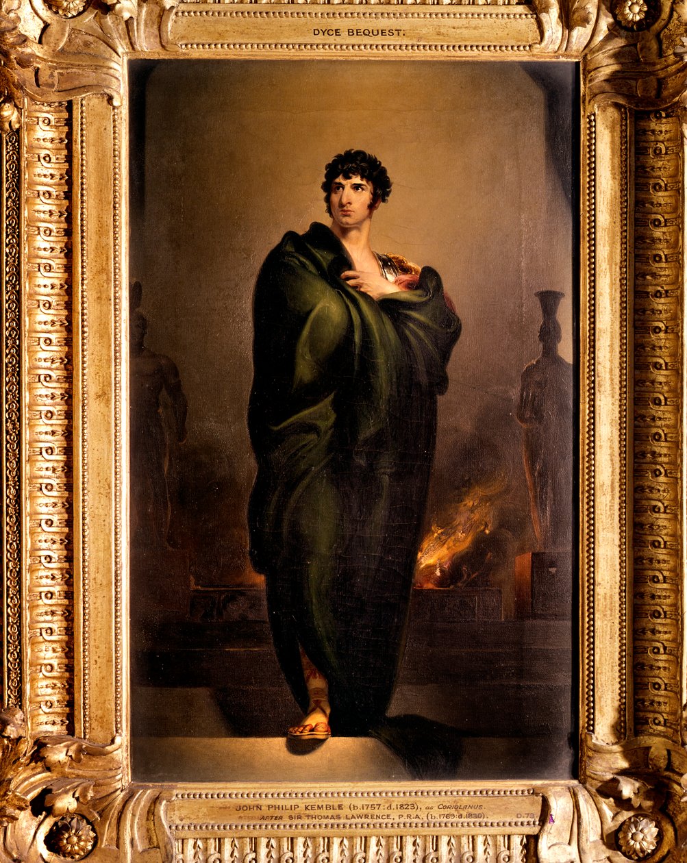 John Philip Kemble jako Coriolanus, 1802 od Thomas Lawrence