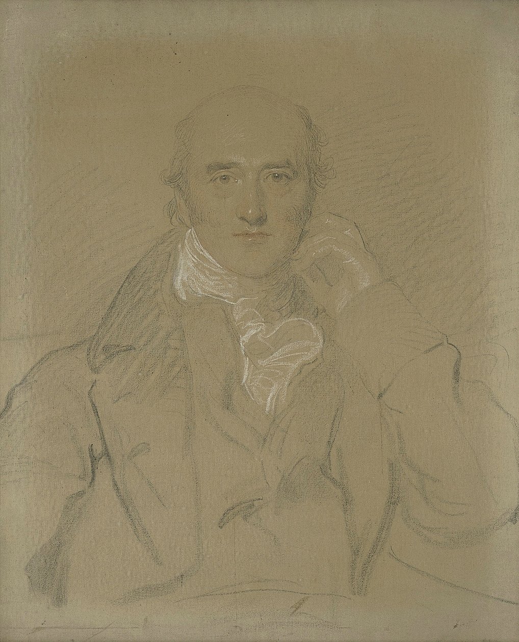 Portrét George Canninga, M.P. (1770-1827), polodlouhé, sedící (tužka, černá, bílá a červená křída na plátně) od Thomas Lawrence